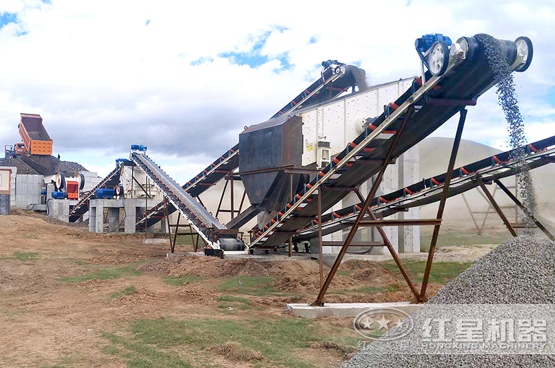 機制砂生產(chǎn)現(xiàn)場