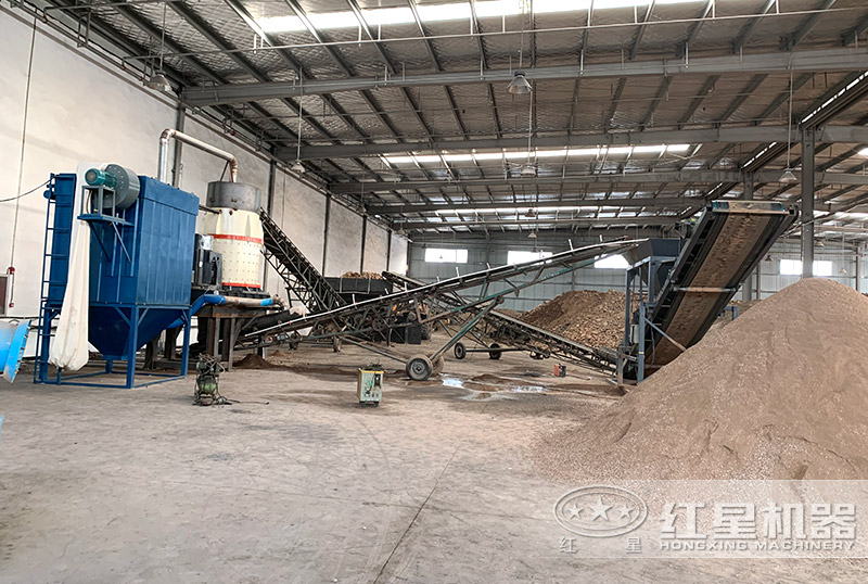 時產(chǎn)量100噸復合破碎機制砂現(xiàn)場二