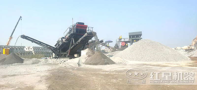 混凝土再生骨料粉碎現(xiàn)場(chǎng)及成品 混凝土再生骨料粉碎現(xiàn)場(chǎng)及成品